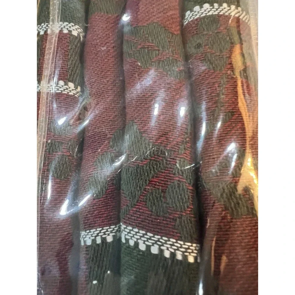 St. Nicholas Square Tablecloth Red Plaid 60”X 102” New 100% Cotton christmas